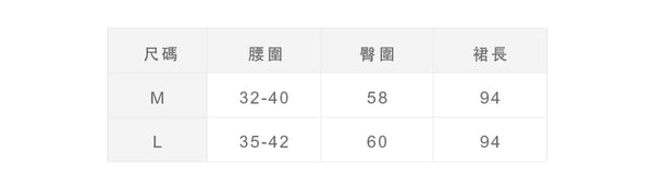 尺寸對照表