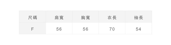 尺寸對照表
