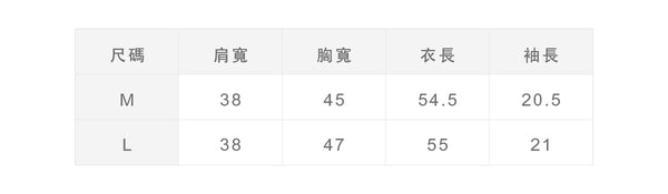 尺寸對照表