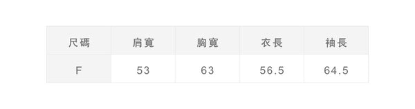 尺寸對照表