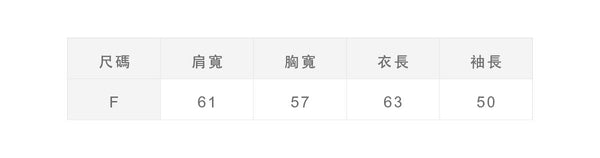 尺寸對照表
