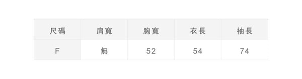 尺寸對照表
